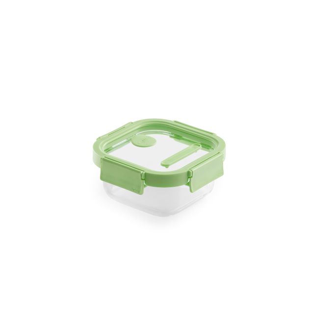 Glass leakproof Container Square, 520 ml 520 ml capacity