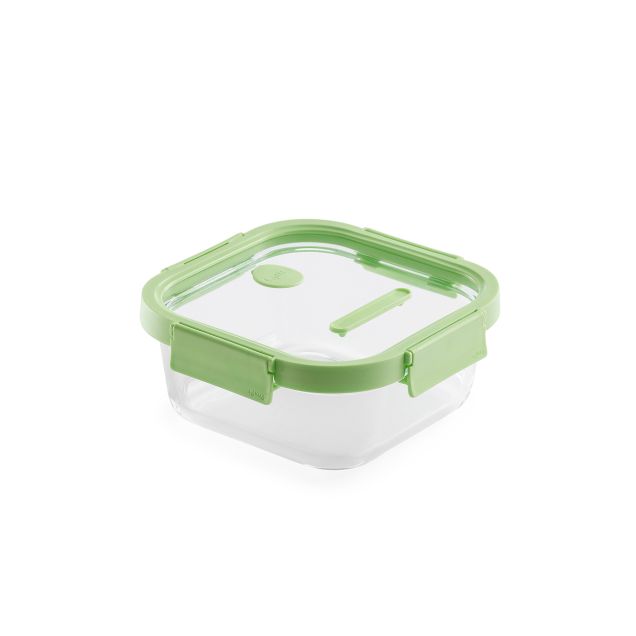 Glass leakproof Container Square, 1100 ml 1100 ml capacity