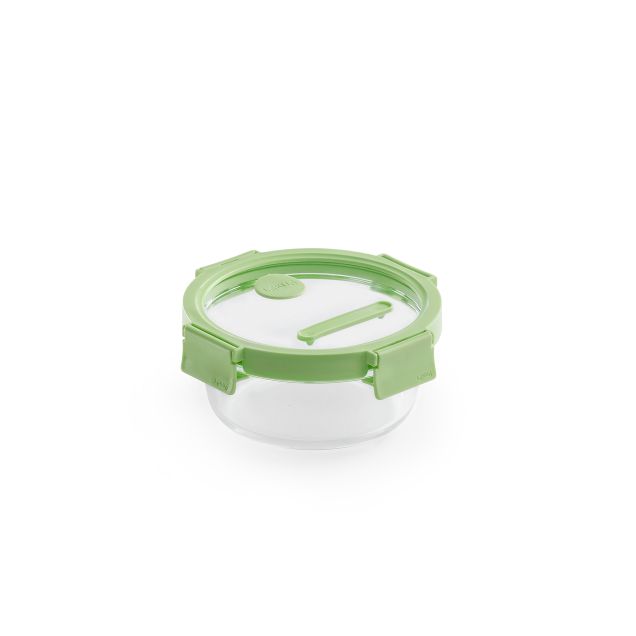 Glass leakproof Container Round, 650 ml 650 ml capacity
