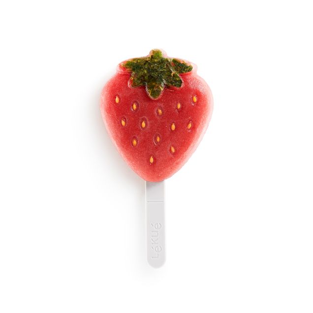 Stackable Strawberry Ice Pop Molds, Set of 4 Enjoy strawberry-shaped ice pops!