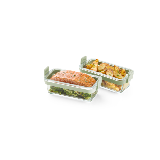 Air fryer Dual Glass Dishes Set of 2 Cook two different dishes, quickly and cleanly in your air fryer!
