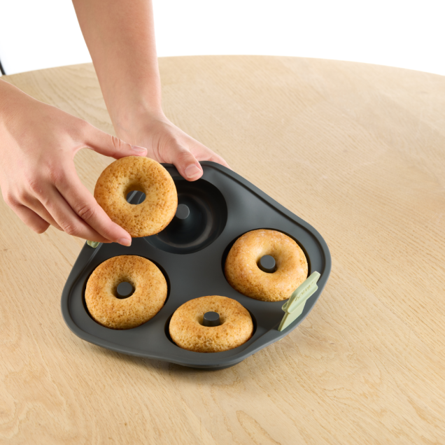 Moules à donuts pour friteuse à air, 4 unités Démoulage facile pour un résultat parfait !