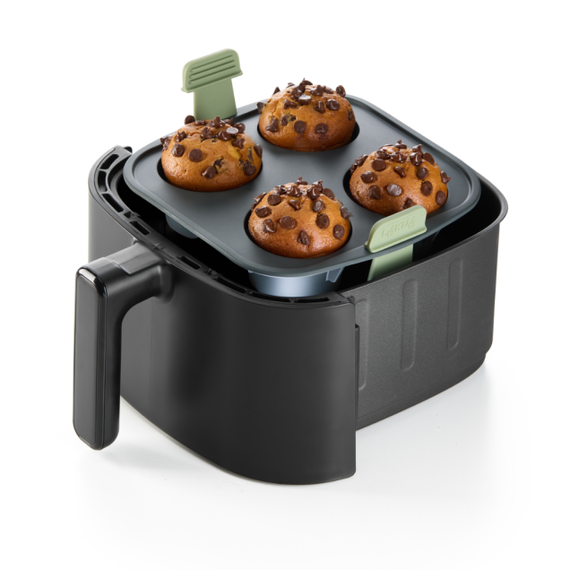 Moules à muffin pour friteuse à air, 4 unités Retrait facile, résultats parfaits !