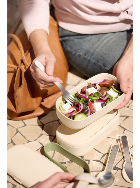 Set de cubiertos con funda Natural ¡Disfruta de tus comidas fuera de casa de la forma más higiénica!