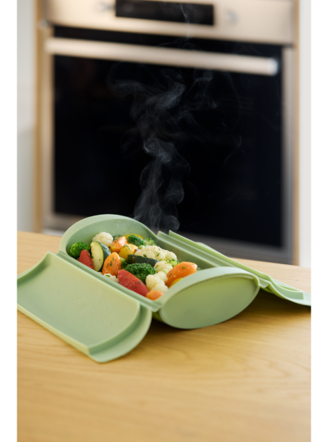 Steam Cooker, 2p Tasty broccoli in 3 minutes!