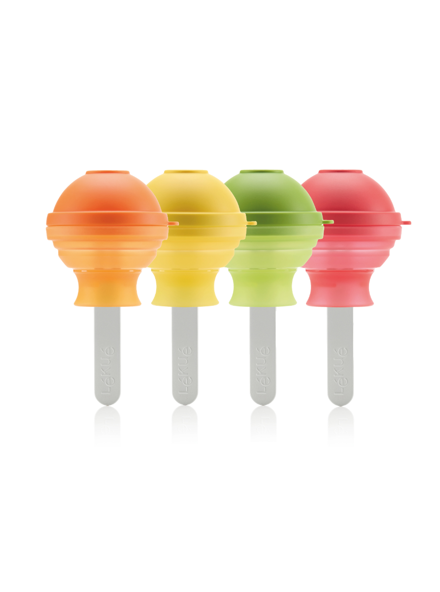 Moldes para helados Lollipop,  Set de 4 Helados caseros, ¡sin líos!