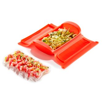 Microwave Steam Cooker with tray 1-2 p. Quick and healthy steam cooking in your microwave!