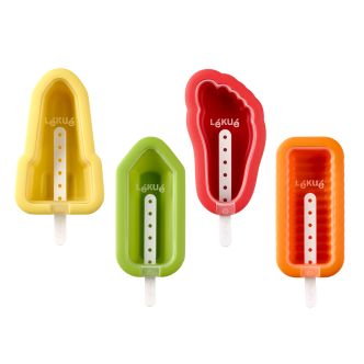 Set of 4 Iconic Ice Lolly Moulds Kit to make homemade ice cream