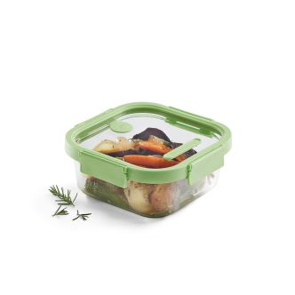 Glass leakproof Container Square, 1100 ml 1100 ml capacity