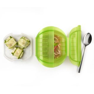 Deep Microwave Steam Cooker With Tray, 1-2 Servings Easily steam large veggies and soups in your microwave!