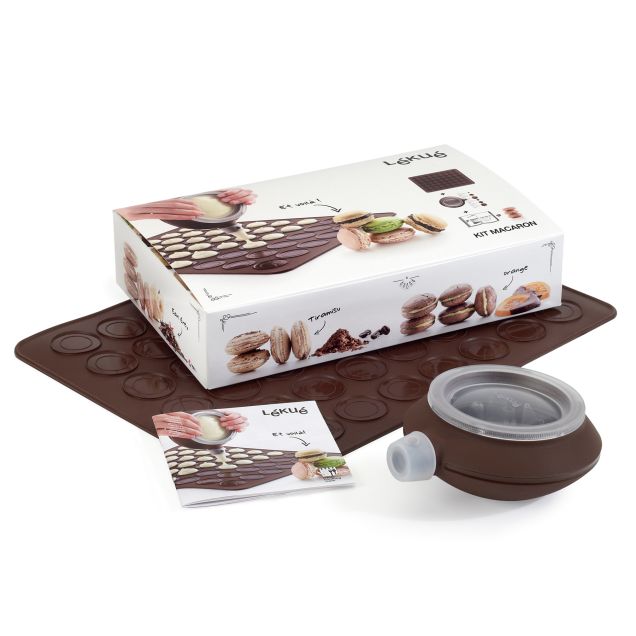 Kit Macaron Kit de repostería con todo lo necesario para realizar deliciosos macarons.