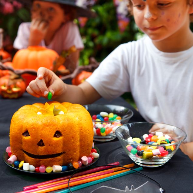 Motlle Halloween 3D Motlle de pastís de carbassa 3D perfecte per Halloween.