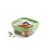 100% glass leakproof container 37 fl oz square 37 fl oz capacity