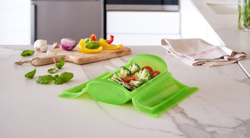 Microwave Steam Cooker with Tray 1-2 p Quick and healthy steam cooking in your microwave!