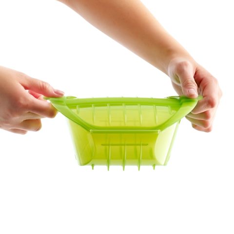 Estuche de Vapor hondo 1-2 p. ¡Cocina al vapor verduras y sopas fácilmente en tu microondas!