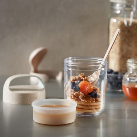 Jar To Go Organic 14 oz with Spoon Enjoy your snacks on the go!