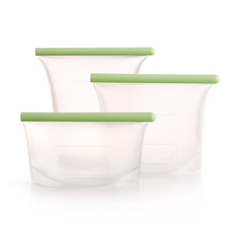 Kit de 3 bosses reutilitzables de silicona Una alternativa als plàstics d'un sol ús!