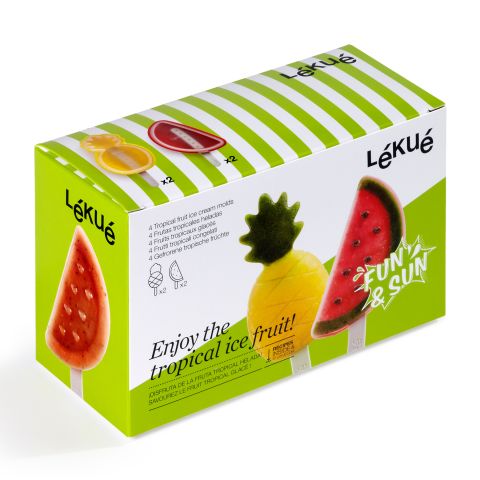 Stackable Tropical Ice Pop Molds Enjoy preparing tropical fruit shaped ice pops!