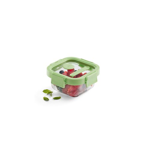 Glass Container leakproof Square, 320 ml 320 ml capacity
