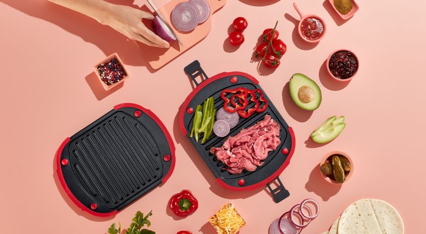 Grill XL pour micro-ondes, USA - Red
