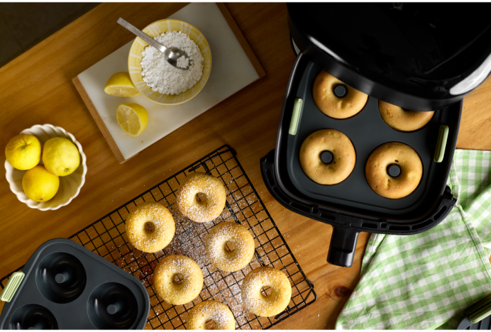 Air fryer Doughnuts Mould, 4 hole Easy release with perfect results!