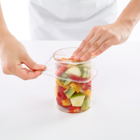 Reusable stretch lids ø 8,5 cm (2 u.) Transparent