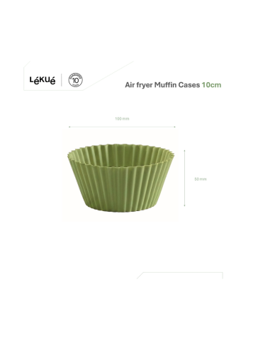 Moldes muffin para Air fryer 10cm, Set 4 ¡Ajuste perfecto, cocción perfecta!