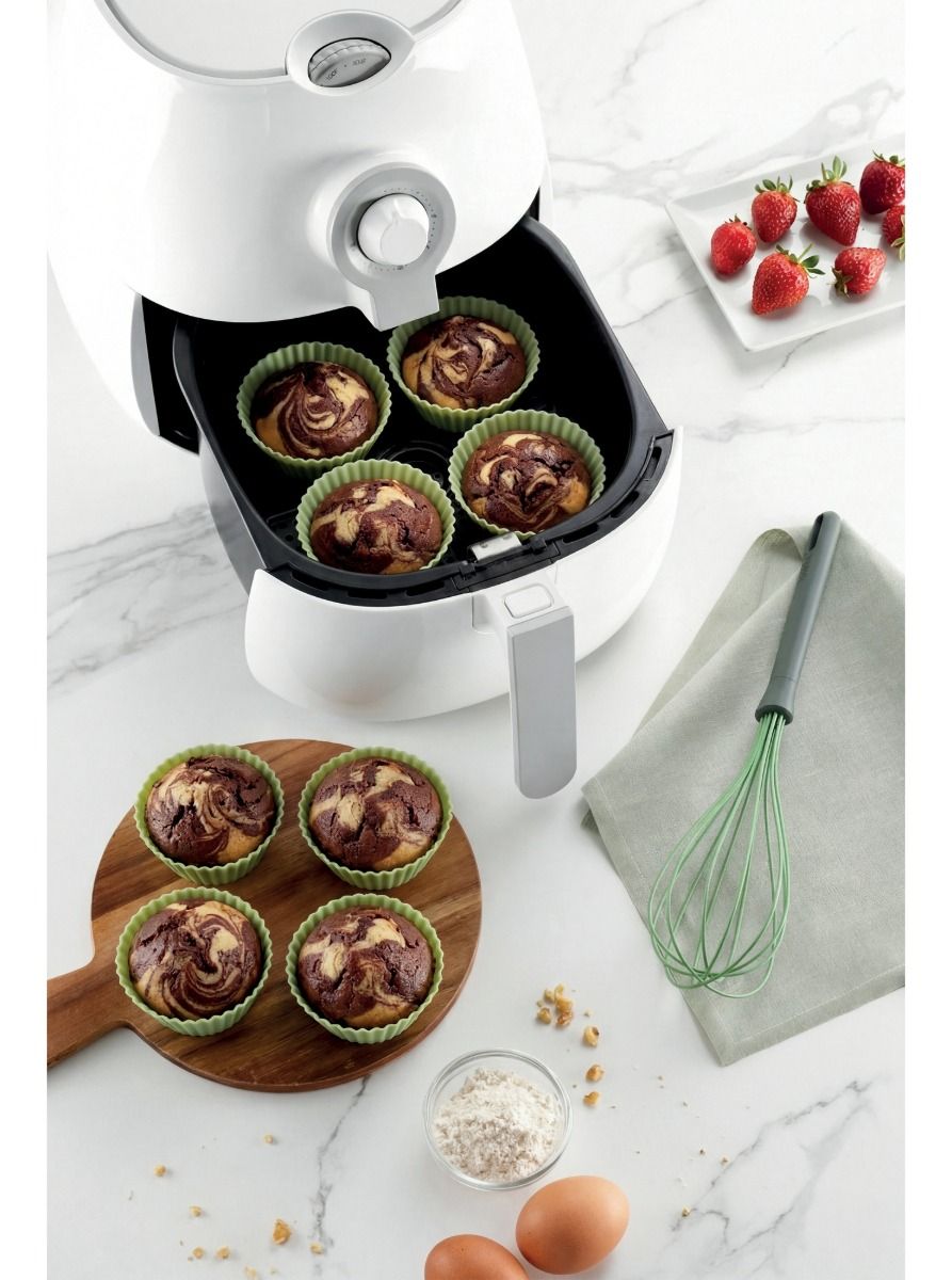 Moldes muffin para Air fryer 10cm, Set 4 ¡Ajuste perfecto, cocción perfecta!