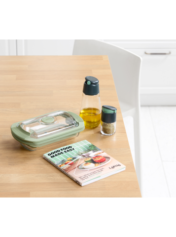 Estoig de Vapor de vidre 2p. i llibre en Anglès Solució tot-en-un per cuinar receptes delicioses en pocs minuts!