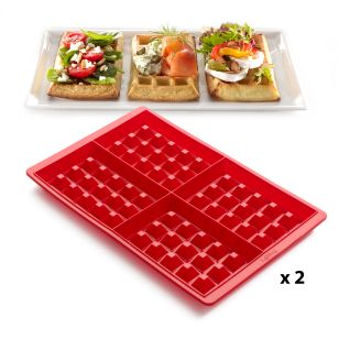 Molde Gofres ¡Prepara 8 waffles en el horno en una sola tanda!