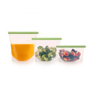 Set of 3 Reusable Silicone Bags An alternative to single-use plastics!