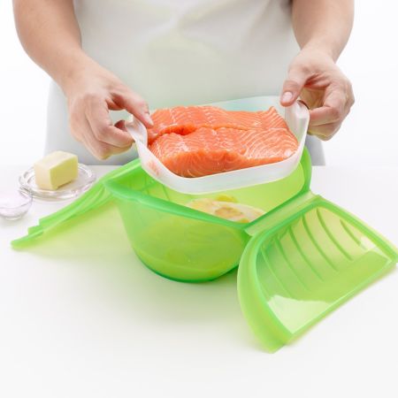 Deep Steam Case with Cookbook, 3-4P - Green