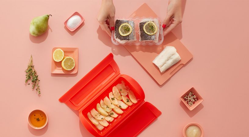 Estoig de Vapor amb safata 1-2 p. Cuina al vapor ràpida i saludable al microones!