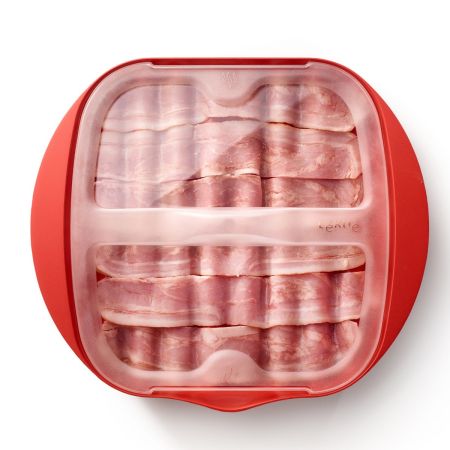 Microwave Bacon Cooker Cook bacon in the microwave quickly and cleanly.