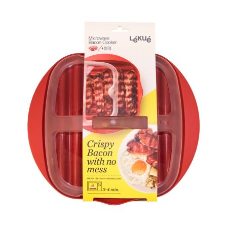 Microwave Bacon Cooker Cook bacon in the microwave quickly and cleanly.