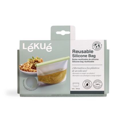 Sac de conservation réutilisable en silicone 0,5 L Une alternative aux plastiques à usage unique !