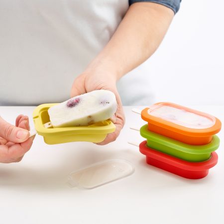 Kit de 4 polos apilables ¡Prepara recetas de paletas fáciles con estos moldes para helado!