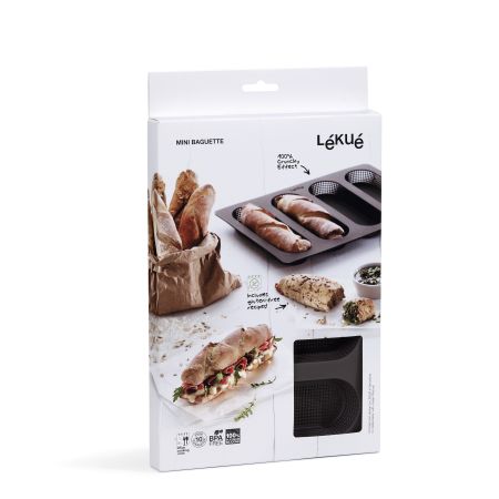 Mini Baguette Bread Pan Perforated 