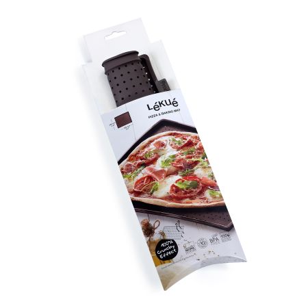 Rectangular Pizza Crisper Mat Bake delicious home-made pizza with a crispy finish.