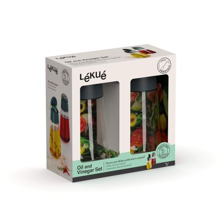Set of 2 Oil and Vinegar Dispensers Dress your dishes with added control!