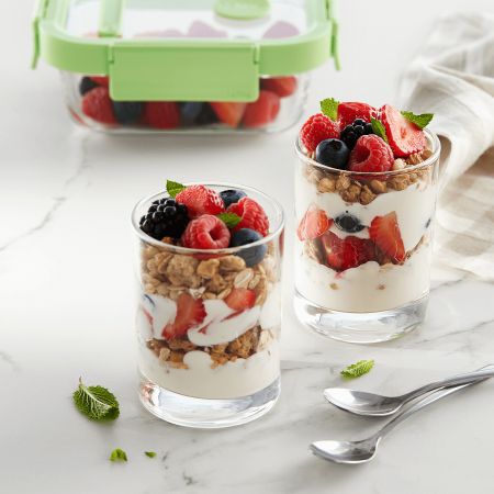 Glass leakproof Container Rectangular, 370 ml 370 ml capacity