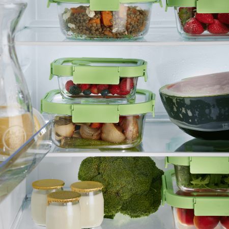 Glass leakproof Container Rectangular, 1520 ml 1520 ml capacity