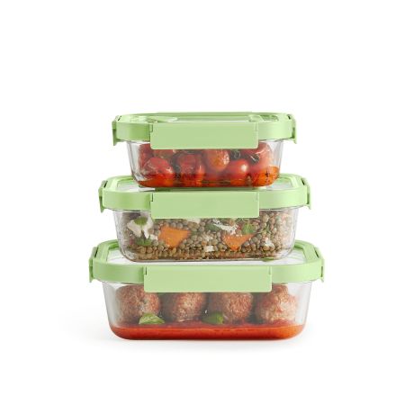 Glass leakproof Container Rectangular, 1520 ml 1520 ml capacity