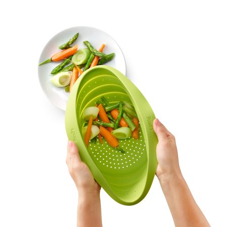 Collapsible Colander, ø 23 cm It strains, drains and saves space.