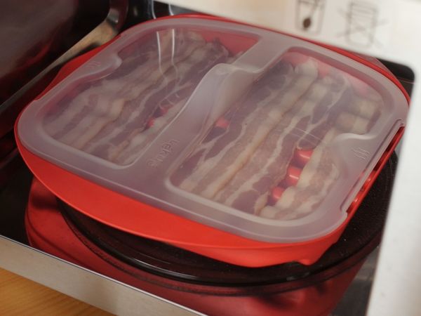 US Microwave Bacon Cooker US Red