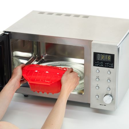 Estuche de Vapor hondo 1-2 p. ¡Cocina al vapor verduras y sopas fácilmente en tu microondas!
