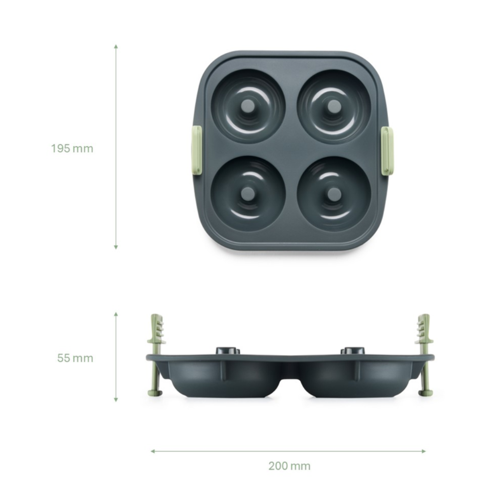 Molde doughnuts freidora de aire, 4 cav ¡Desmoldado fácil con resultados perfectos!