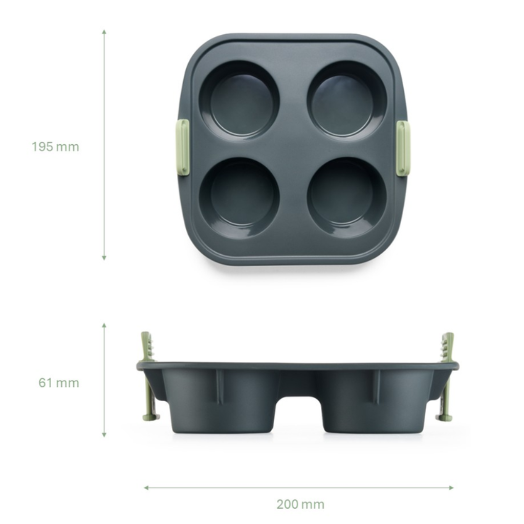 Air fryer Muffins Mould, 4 hole Easy release with perfect results!