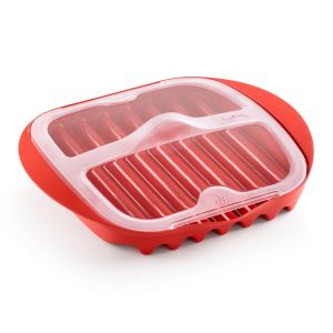 Microwave Bacon Cooker Cocina tocino en el microondas de forma rápida y limpia.