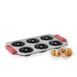 Molde dónuts antiadherente 6 cav. ¡Donuts caseros impecables!